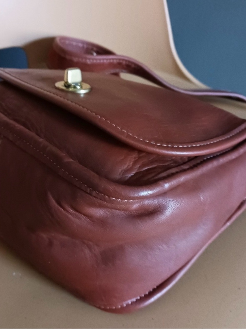 Rare Vintage Coach Leather Crossbody Trail Bag - Picture 8 of 12